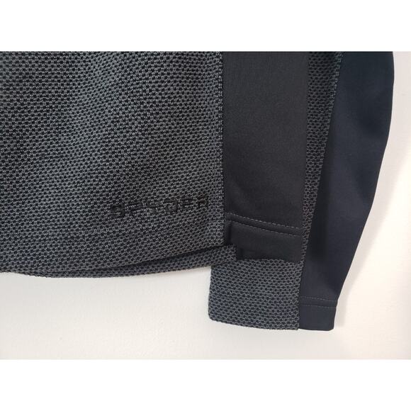 (N5) SPYDER Polar Sweater Mens Size S Pullover Gray Hooded Winter Performance - Picture 8 of 10